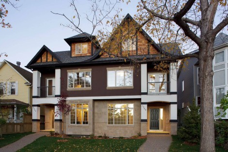 3 story townhouse with modern elements and grey wall cladding