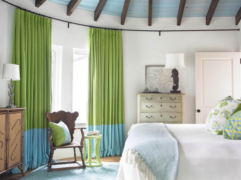 blue green bedroom
