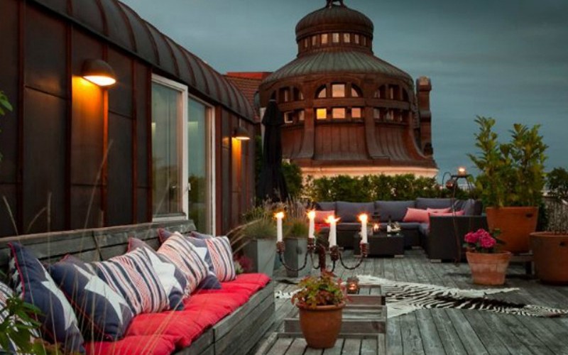 classic style rooftop terrace