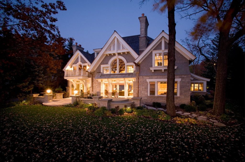 classic two story cottage grey style