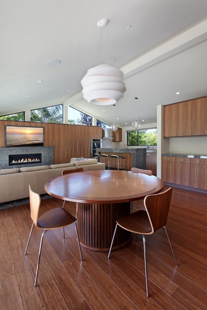 mid century modern kitchen area