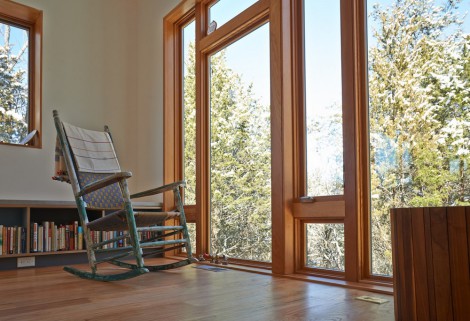 old rocking chair in bedroom