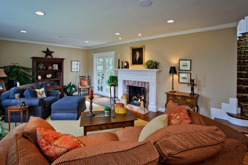 spacious home style living room