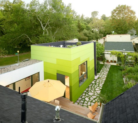 three tones of green exterior