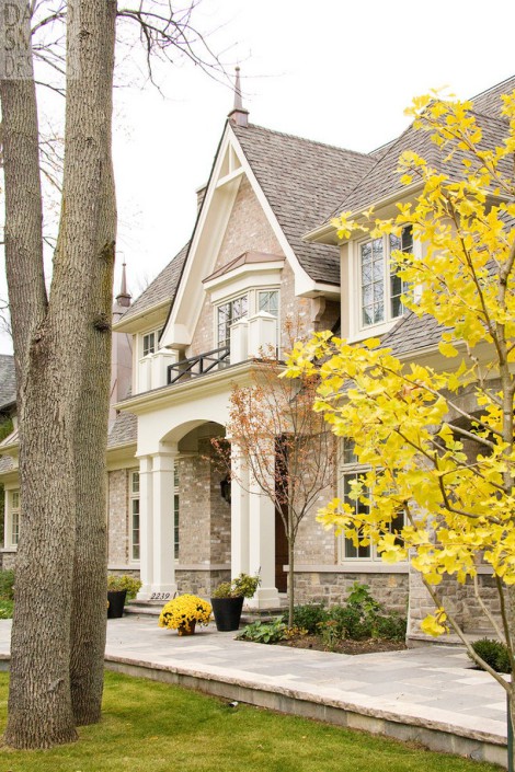 traditional porch with columns