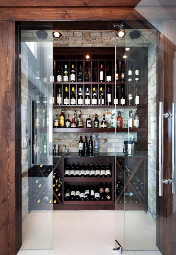 wine cellar of modern home