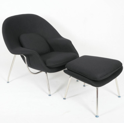 womb chair with ottoman