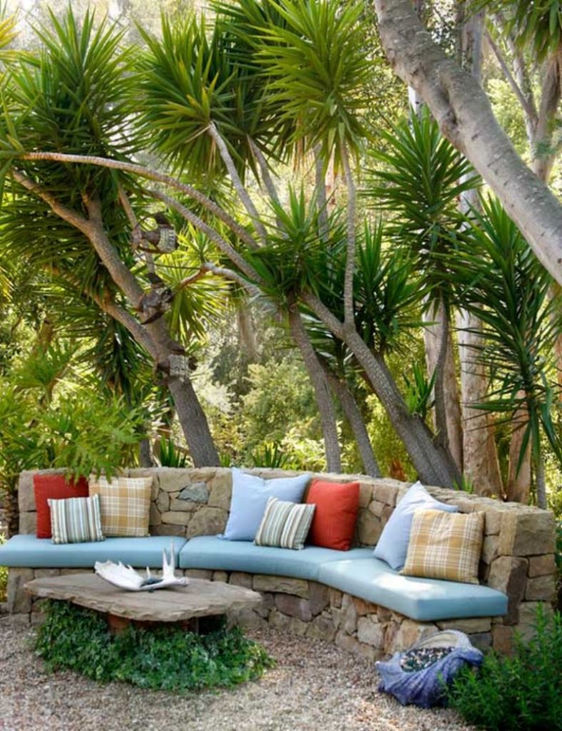 wonderful stone seating area