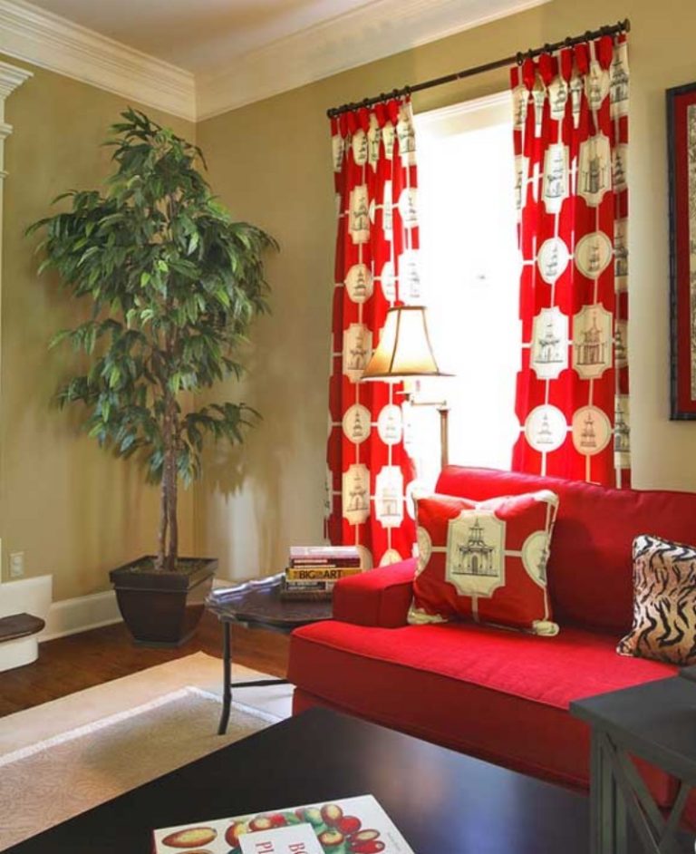35 fotos de cortinas rojas que inspiran - Usual House