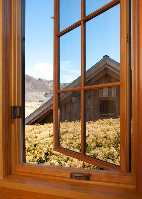 wood window and beautiful view