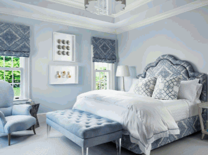 Blue And Grey Bedroom